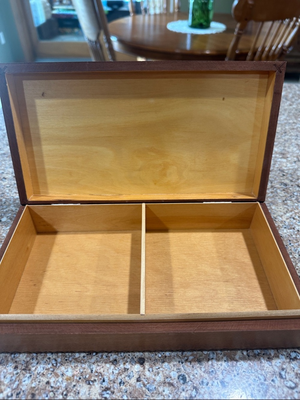 Handcrafted Wood Decorative Box with Colorful Inlay - Picture 2 of 15